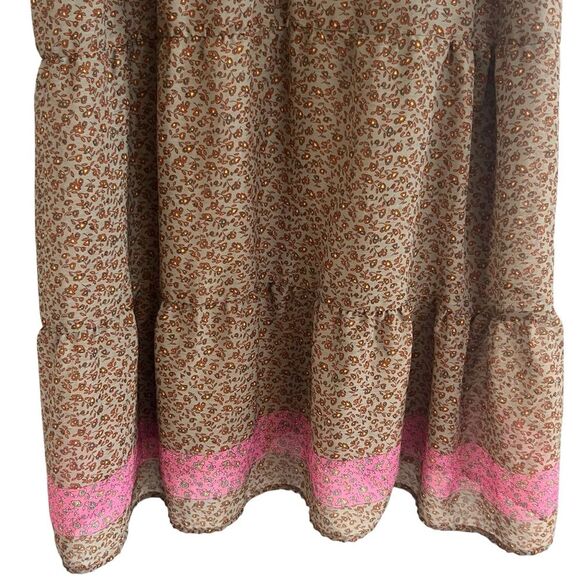 Mossimo Womens Y2K Babydoll Floral Tiered Dress Size XXL Boho Cottage Sundress - Picture 4 of 8